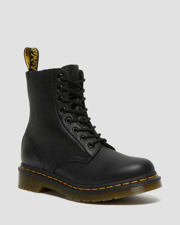 Dr Martens Vintersko Dame Svart 1460 Pascal Virginia Læder 1629GDLNW